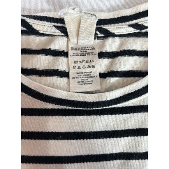 We The Free Oversized High Slit Striped Tank Size Large Black & Cream Tank Top - Picture 3 of 8